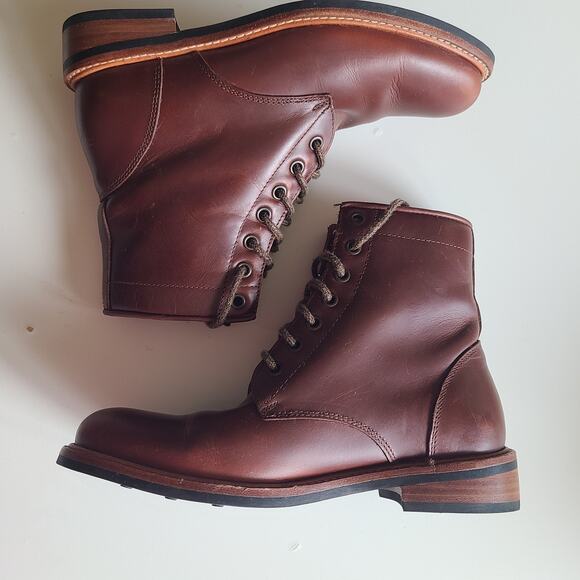Mens Nisolo Andres All Weather Brown Leather Ankle‎ Dress Boots Size 7.5 M - Picture 5 of 15